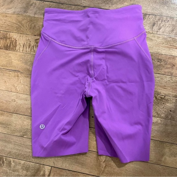 Lululemon Base Pace High Rise Athletic Biker Shorts Size 4 Moonlit Magenta - Picture 3 of 5